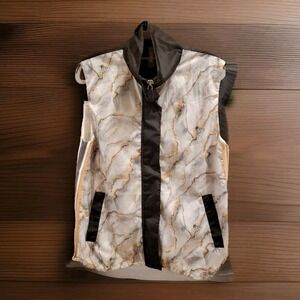 NO‎ KA'OI Marble Print Sleeveless Vest Jacket
